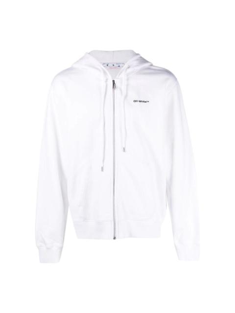 Off-White Off-White Diag-Print Zip-Up Hoodie OMBE013C99FLE0070110