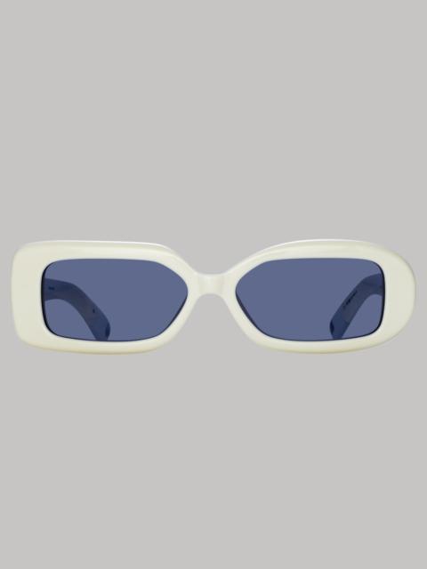 JACQUEMUS Rond Rectangular Sunglasses in White