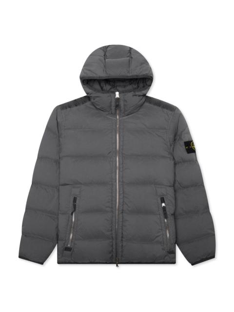 Stone Island REAL FEATHER HOODED JACKET - LEAD GREY