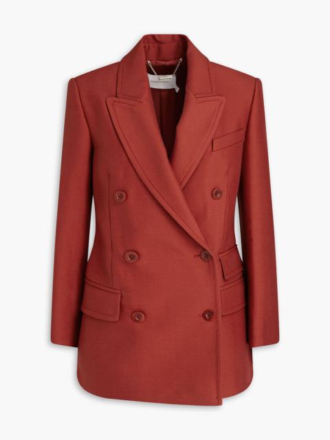 Zimmermann Double-breasted wool-blend blazer