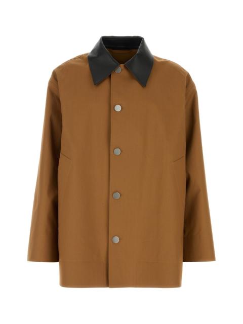 Jil Sander Caramel cotton trench coat