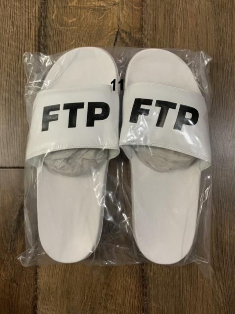 Other Designers Fuck The Population - FTP UPSIDE DOWN LOGO SLIDES(WHITE) SIZE 11