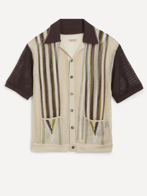 Kapital Tennessee Mesh Knit Cuban Polo Shirt