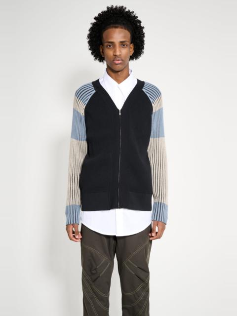 Kiko Kostadinov KIKO KOSTADINOV INEX CARDIGAN BLACK / ALMOND / DUSTY BLUE