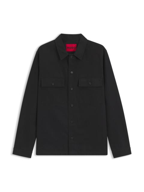 HUGO RELAXED-FIT COTTON SHIRT WITH OVERSIZED CHEST POCKET