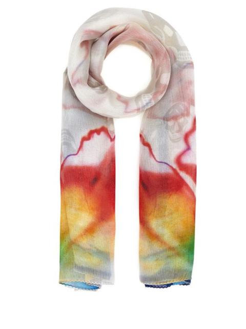 Alexander McQueen ALEXANDER MCQUEEN WOMAN Printed Crepe Foulard