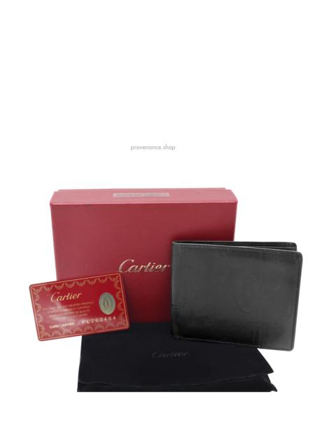 Cartier 6CC Bifold Wallet - Black Calfskin Leather