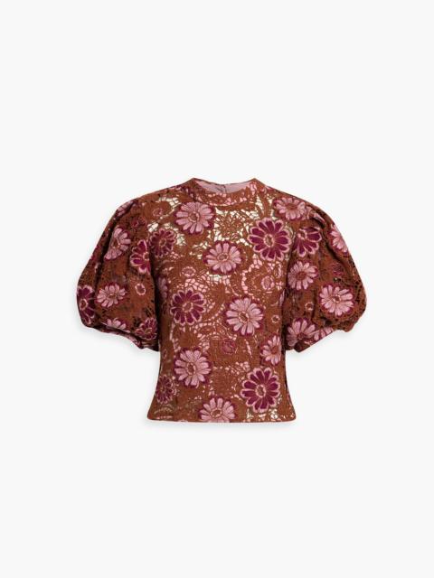 FARM RIO Guipure lace blouse