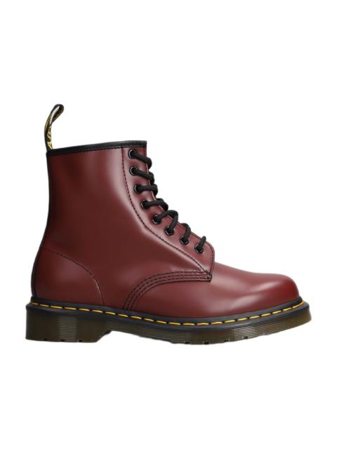 Dr.martens Smooth Boots In Cherry Color Leather