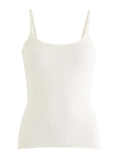 Courrèges Reedition Logo Ribbed-knit Tank