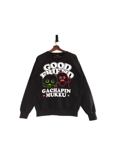 Other Designers Anime × Cartoon Network × Japanese Brand - Gachapin & Mukku Sweatshirt Big Logo Crewneck