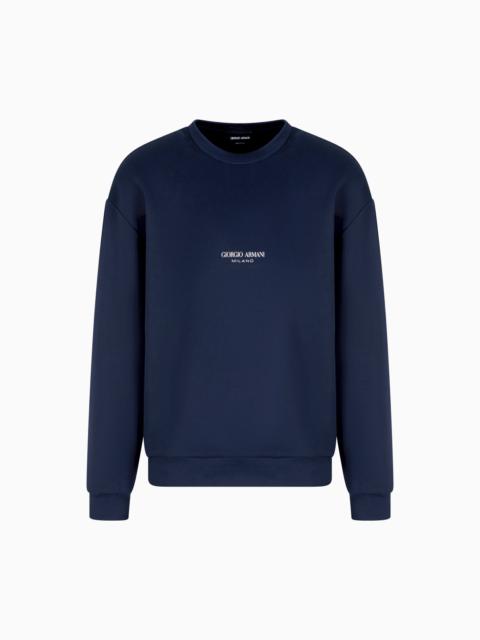 GIORGIO ARMANI MICROMODAL JERSEY CREW-NECK SWEATSHIRT