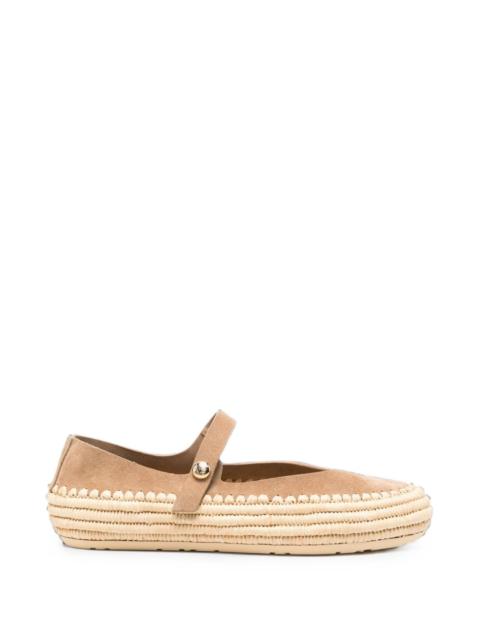 Loewe Loewe Paula's Ibiza Women Rio Suede And Rafia Ballets
