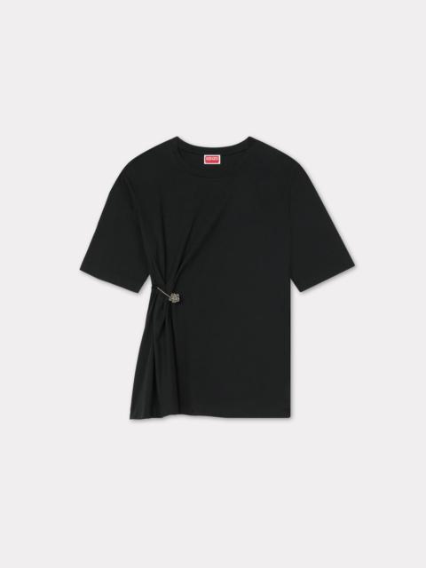 KENZO 'Boke Flower' pin drap detail T-shirt in cotton