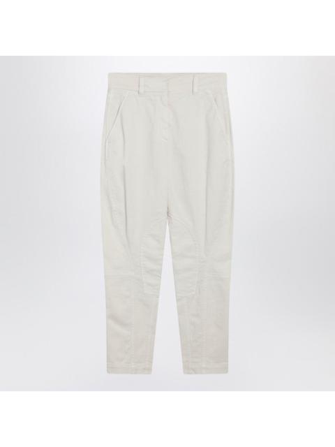 Brunello Cucinelli Brunello Cucinelli Chalk White Equestrian Trousers Women