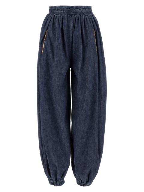 Valentino Garavani Women Valentino Garavani Denim Chambray Pants