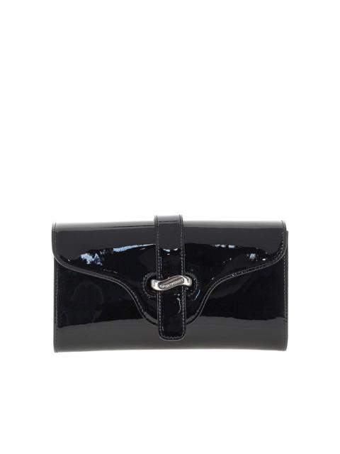 EMPORIO ARMANI Emporio Armani Patent Leather Clutch Black Women