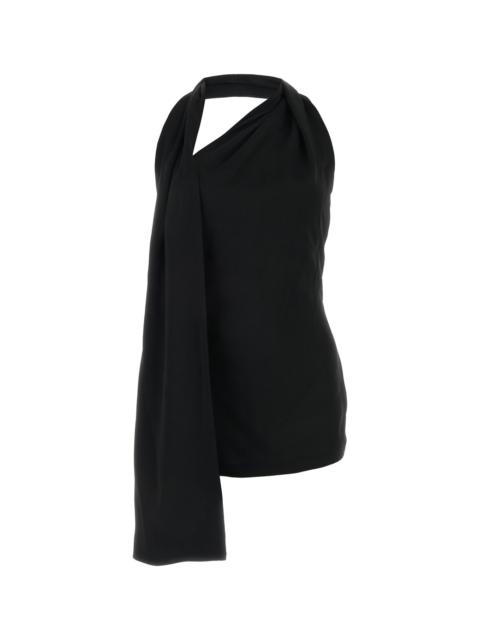 Loewe Black Satin Mini Dress