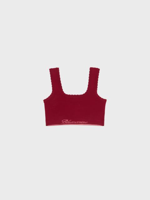 Blumarine KNITTED CROPPED TOP WITH LOGO