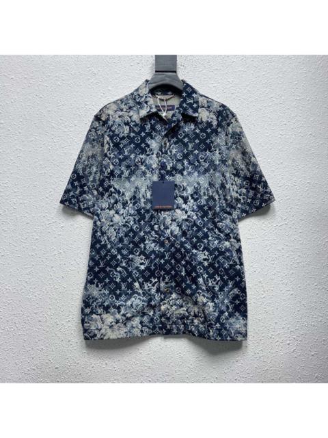 Louis Vuitton Louis Vuitton LV tapestry print denim short-sleeved shirt