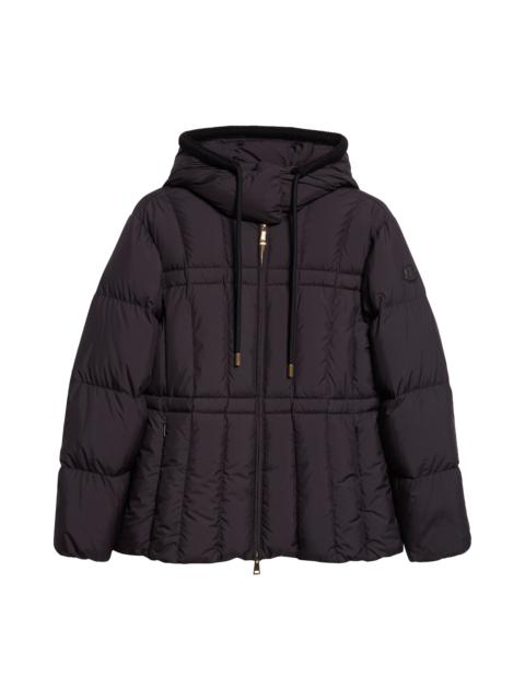 Moncler Moncler Estom Vertical Quilted Hooded Down Jacket in Black at Nordstrom