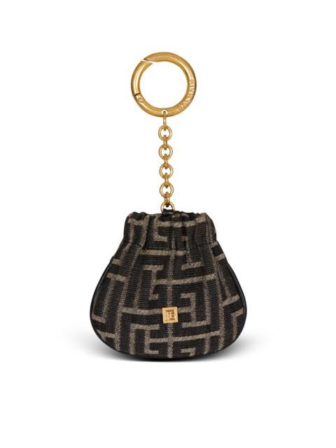 Balmain Pulse monogram jacquard key ring