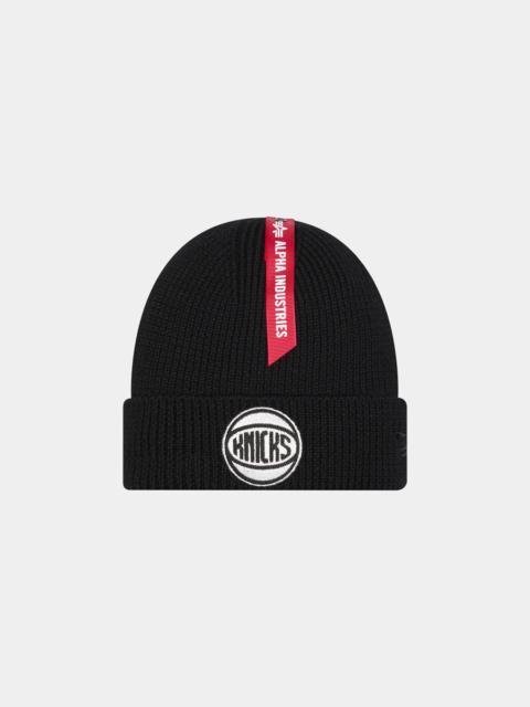 ALPHA INDUSTRIES NEW YORK KNICKS X ALPHA X NEW ERA SHORT CUFF BEANIE