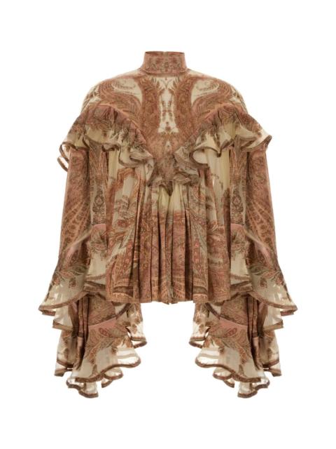 Zimmermann Printed Satin Hypnotic Blouse