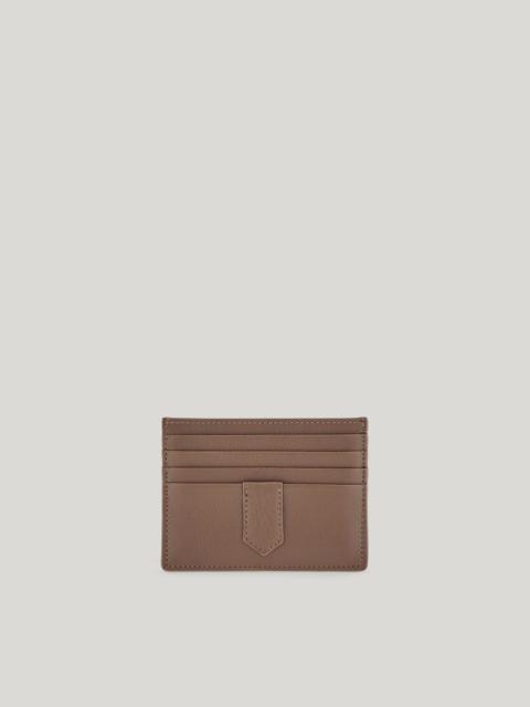 Canali WALNUT CARDHOLDER IN HAMMERED CALFSKIN