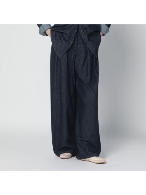 Dries Van Noten Dries Van Noten Indigo Denim Wide-Leg Trousers With Pleats Women