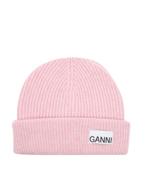 GANNI Ganni Women Logo Wool Hat