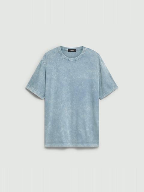 Theory Ribbed Crewneck Tee in Fade Jersey
