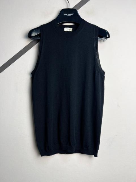 SAINT LAURENT Saint Laurent SLP Black Wool Vest