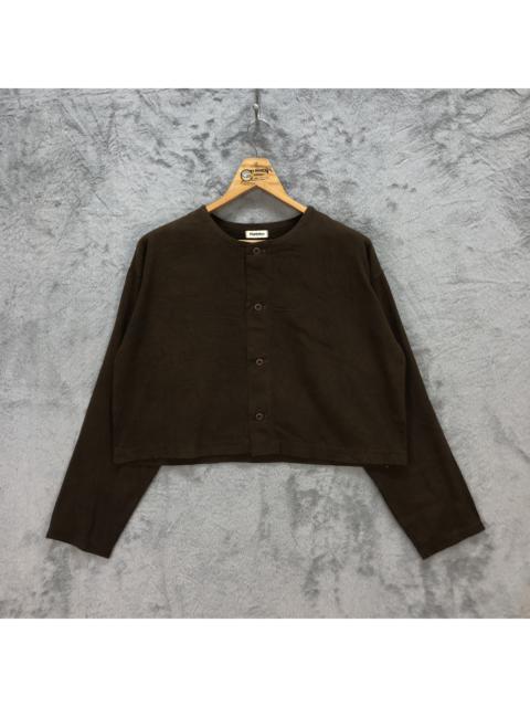 ISSEY MIYAKE PLANTATION BY ISSEY MIYAKE CROPPED SHIRT #5619-194