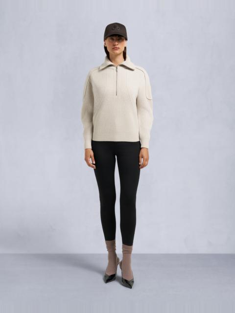 MOOSE KNUCKLES CORINA QUARTER-ZIP SWEATER
