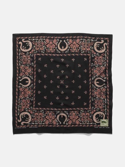 Kapital Fastcolor Selvedge Bandanna (Antler NAJA) 20x20 Black