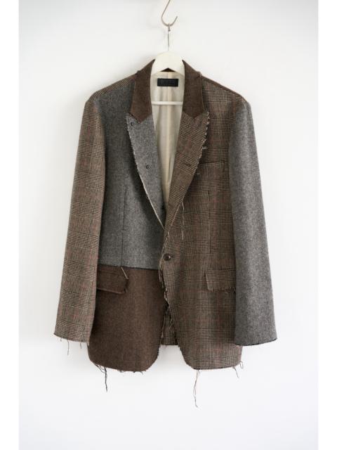 Yohji Yamamoto Yohji Yamamoto Multi-material Plaid Patchwork Suit