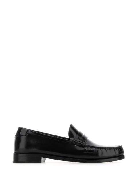 SAINT LAURENT Saint Laurent Men Black Leather Magnum Loafers