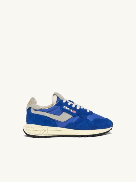 AUTRY REELWIND LOW SNEAKERS IN BLUE NYLON AND SUEDE
