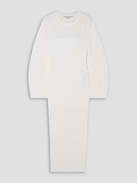 Stella McCartney Plissé-knit midi dress