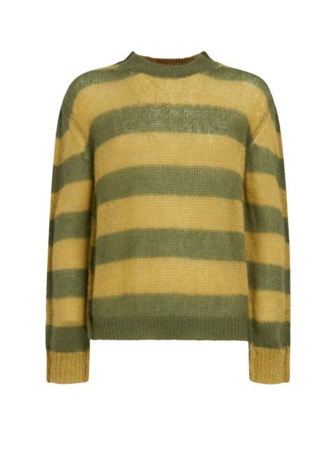 Marni Mohair And Wool Jumper With Mixed Stripes