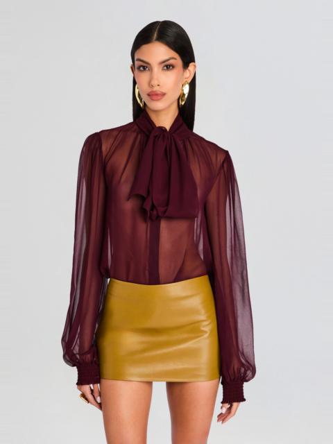 RETROFÊTE HASLI SILK CHIFFON TOP