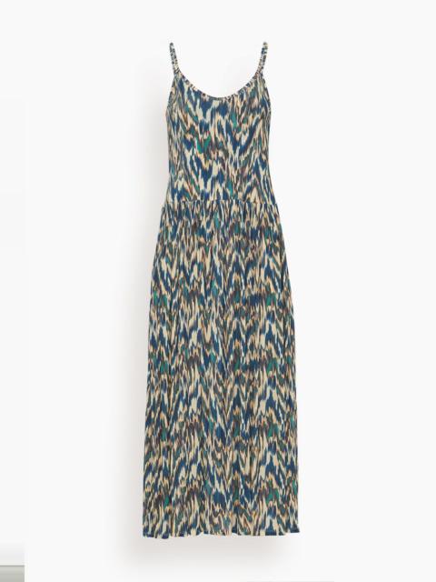 ULLA JOHNSON Idalia Fitted Midi Dress in Riverslate