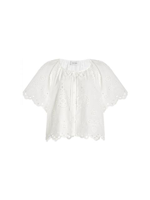 MATTEAU Broderie Anglaise Cotton Blouse white