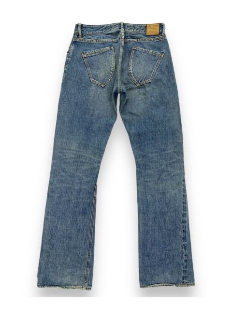 Other Designers Kato Dirty Distressed Flared Selvedge Denim