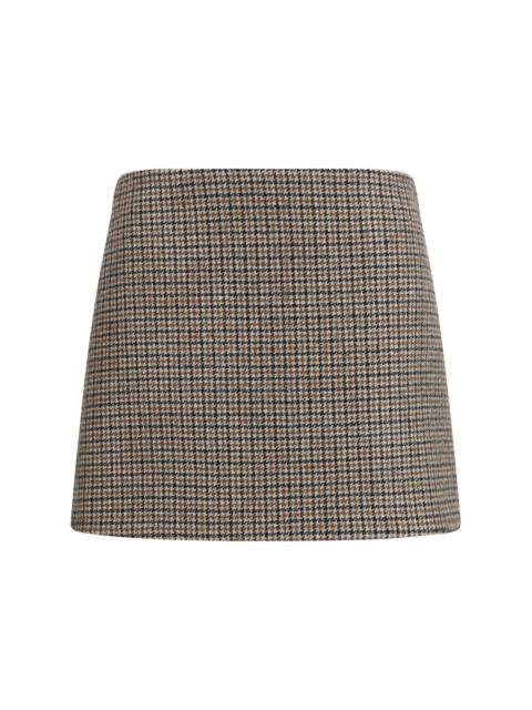 Other Designers P.a.r.o.s.h. Houndstooth Mini Skirt Fantasia Beige