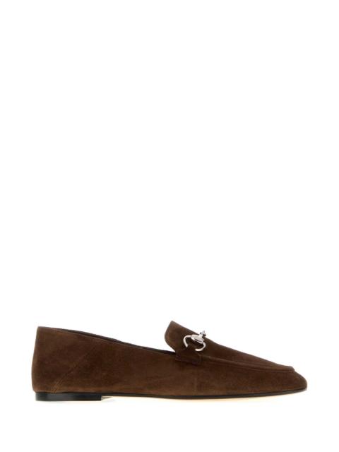 GUCCI Gucci Women Brown Suede Jordaan Soft Loafers