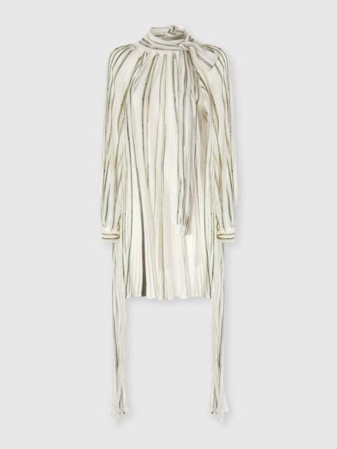 Missoni Missoni Mini Dress With Striped Sash And Lamé Threads in White at Nordstrom