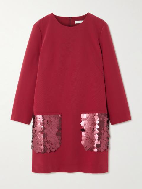 JOSEPH Bixio Pailette-embellished Satin-twill Mini Dress