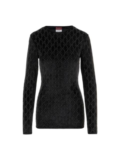 GUCCI Gg Crystal Chenille T-shirt